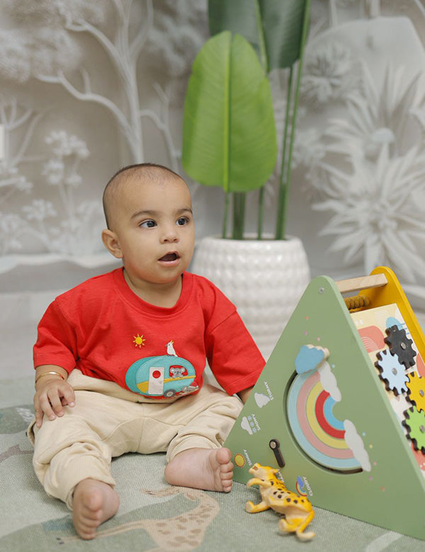 Organic Cotton Tee with Track pant (Cozy Adventure Set)