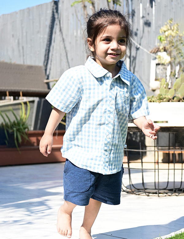 Shirts with Shorts (Little Gent's Classic Checks Ensemble)