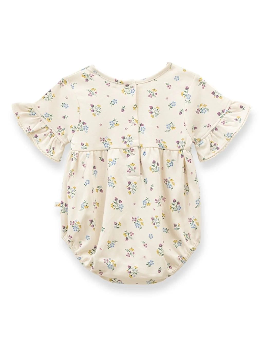 Floral Ruffle Baby Romper with Headband