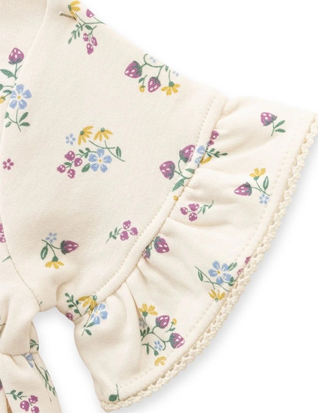 Floral Ruffle Baby Romper with Headband