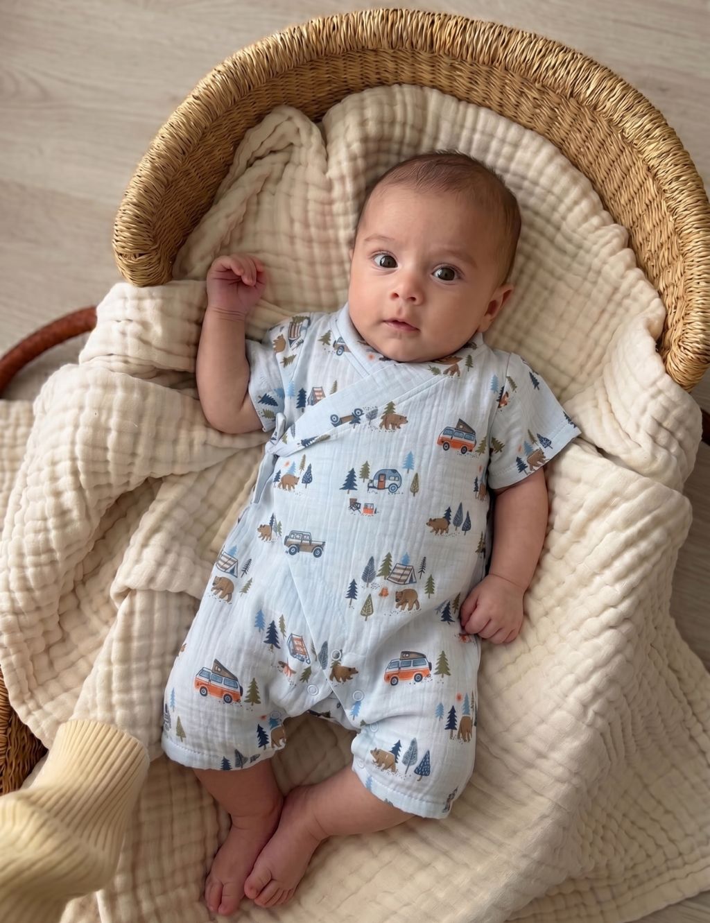 Forest Adventure Organic Muslin Romper