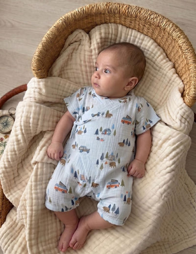 Forest Adventure Organic Muslin Romper