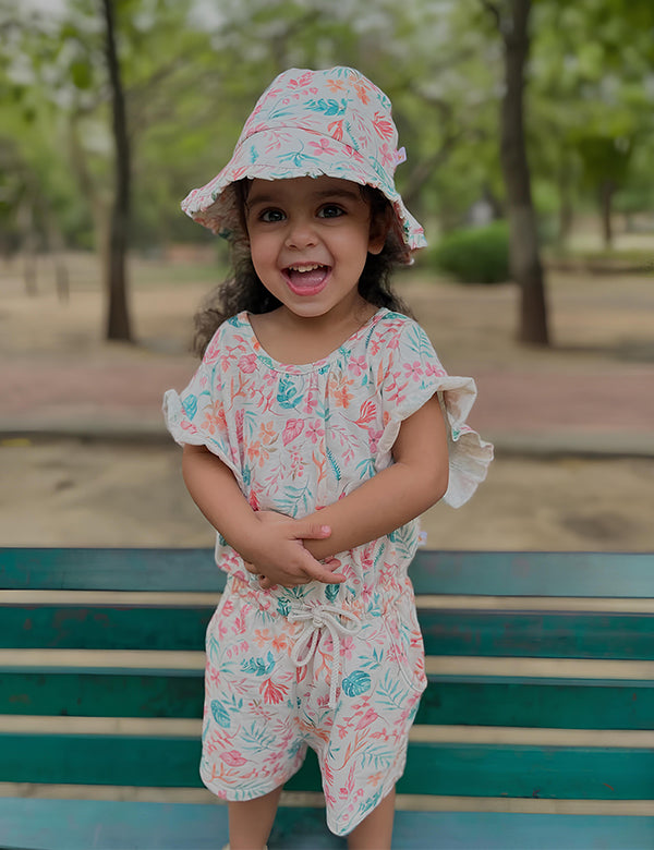 Organic Cotton Summer Onesie & Sun Hat Set