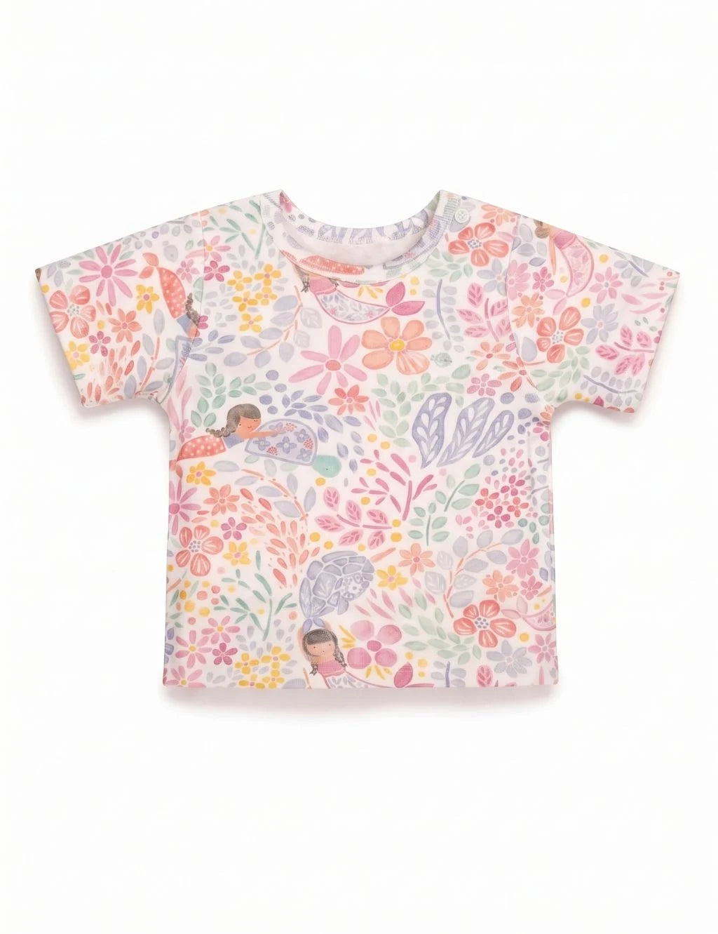 Organic Cotton Quilted Dungaree Set - See Garden Print