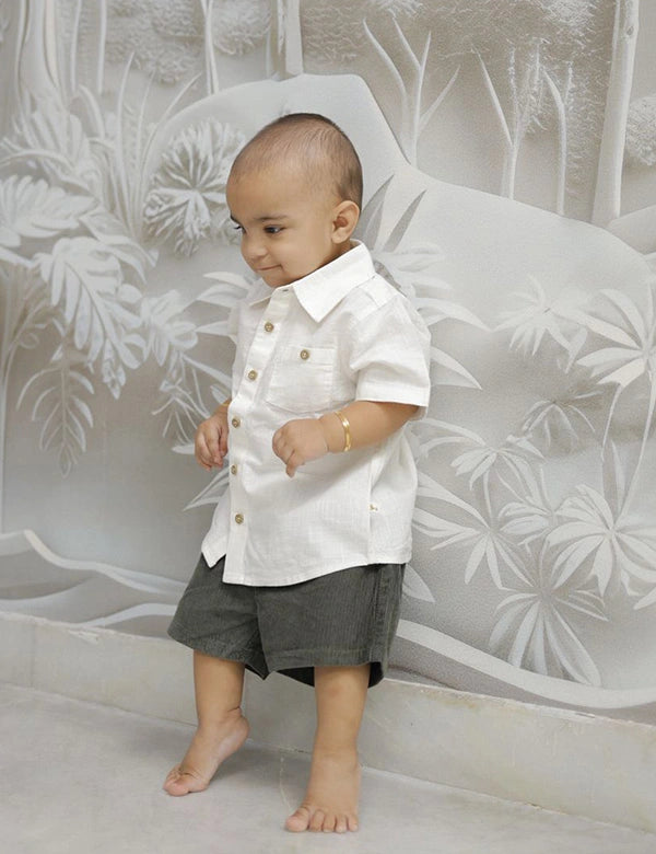 Organic Cotton Shirt with Shorts (Little Gentleman's Ensemble)
