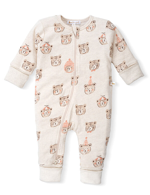 Wheat Bear Organic Cotton Baby Romper with Zip