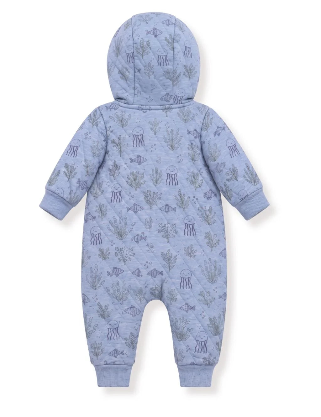In The Deep Print Quilted Hooded Growsuit