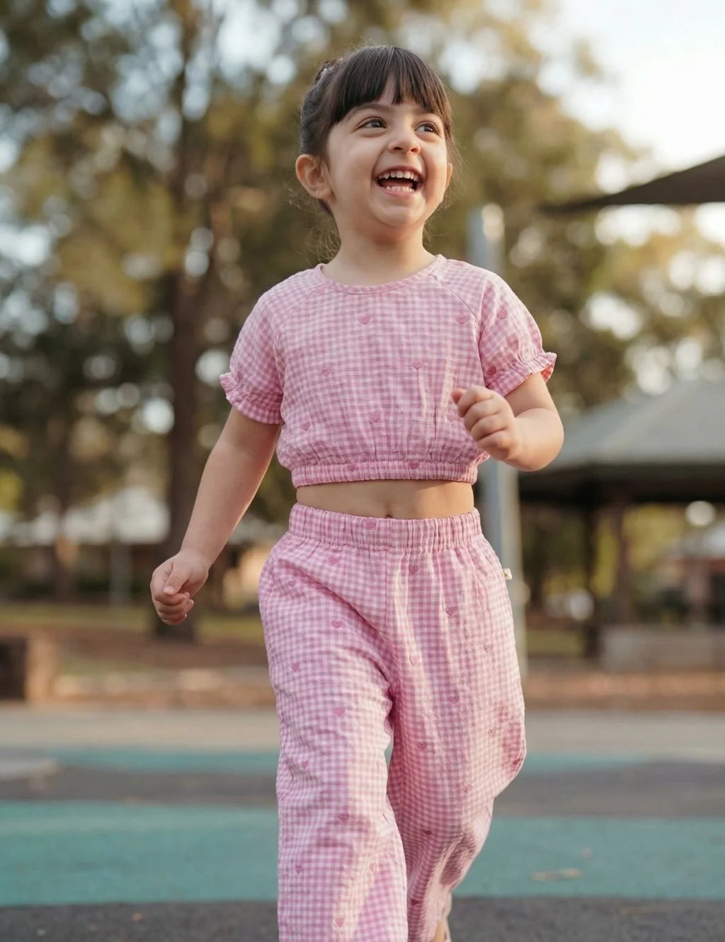 Pink Gingham Breeze Co-Ord Set