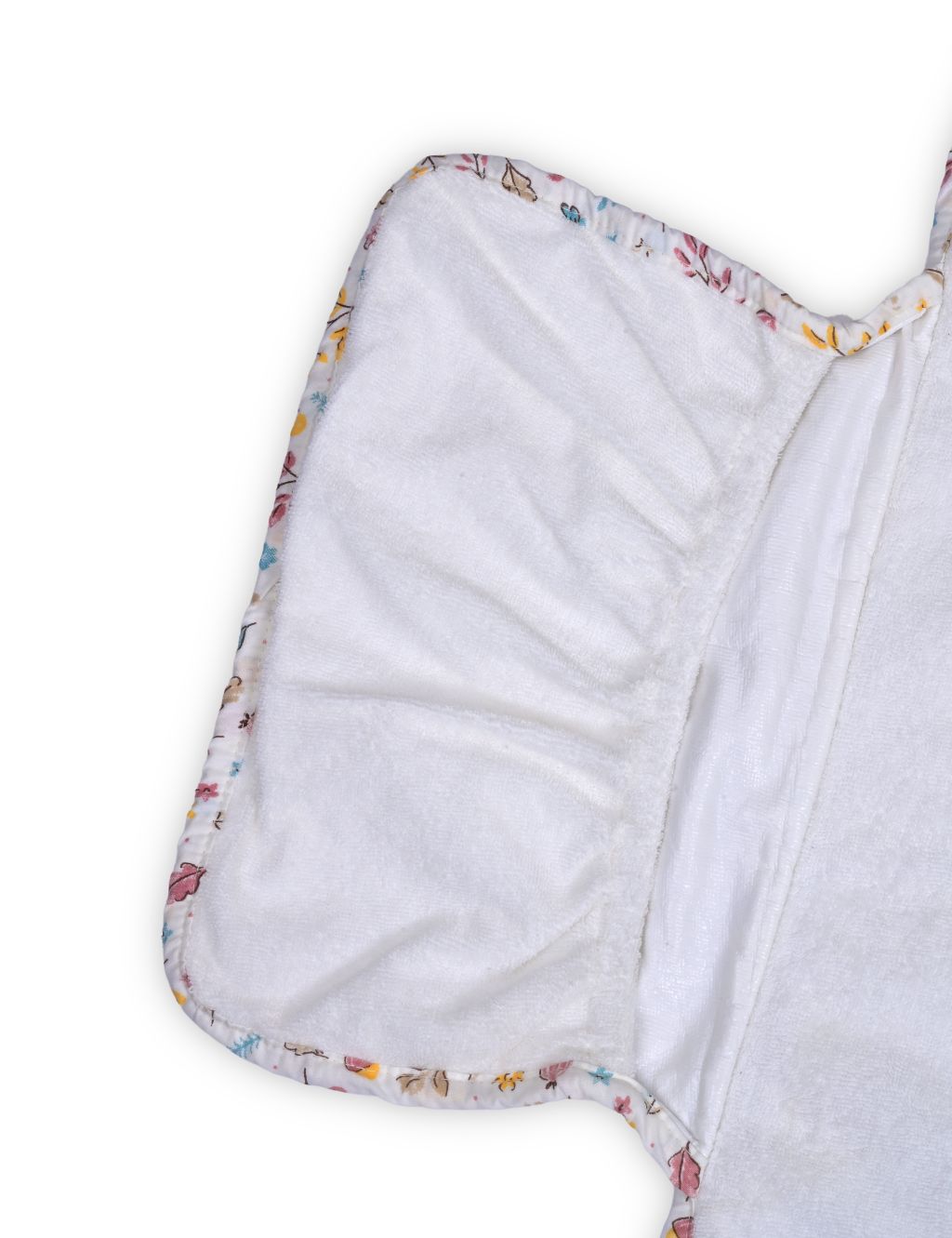 White Floral Quilted Cotton Baby Changing Mat