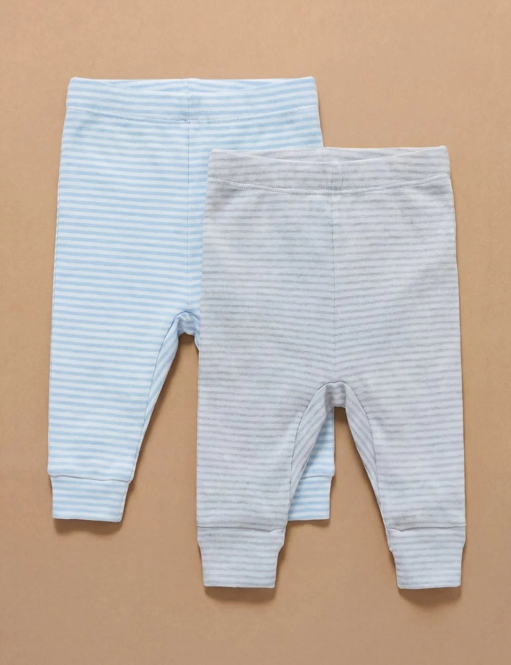 Organic Cotton Baby leggings 2 pack (Blue and Grey)