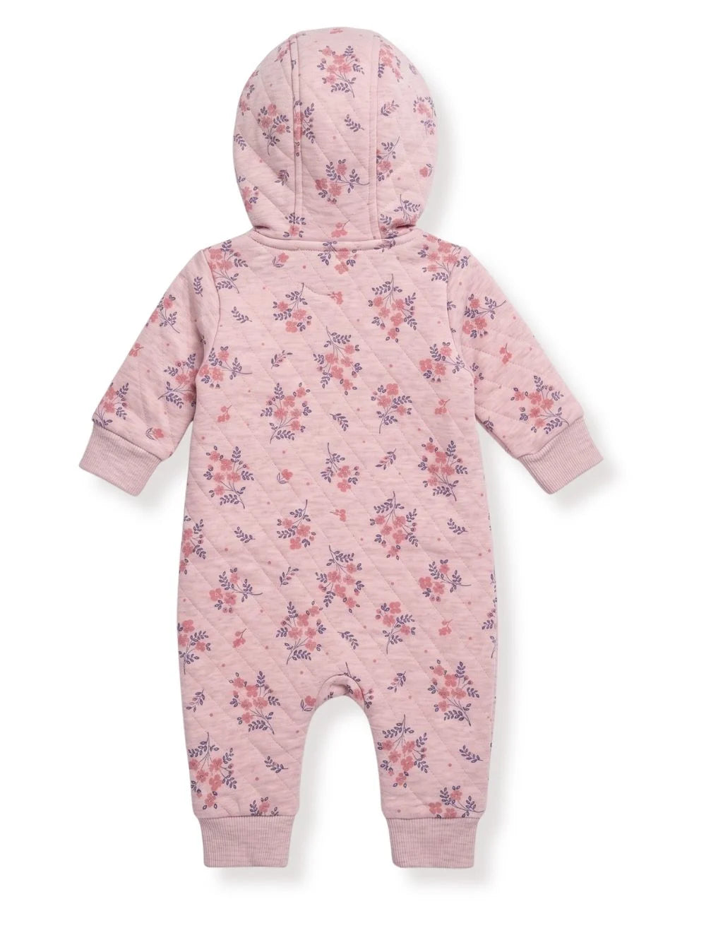Dusk Posie Quilted Hooded Zipper Growsuit