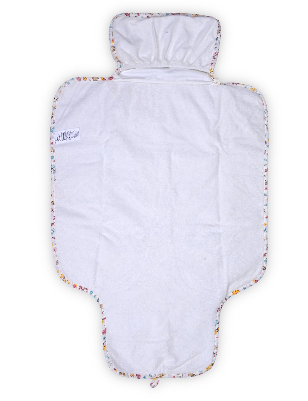 White Floral Quilted Cotton Baby Changing Mat