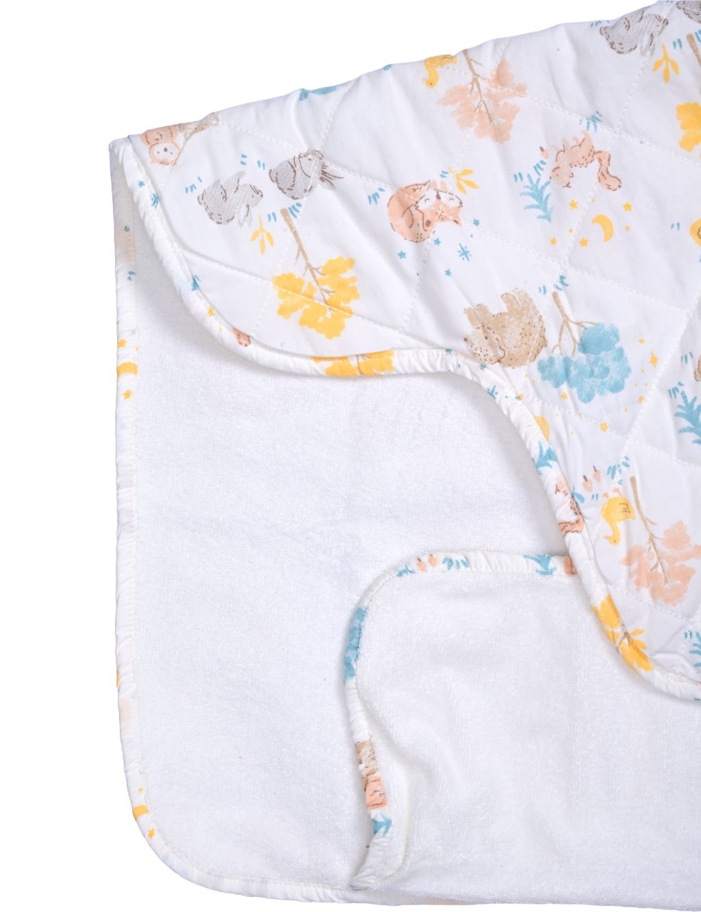 White Animal Print Baby Changing Mat