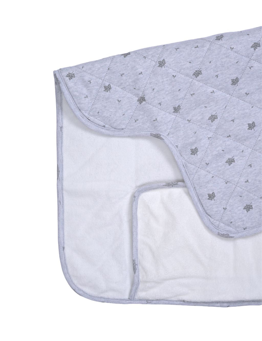 Grey Quilted Leaf Baby Mat