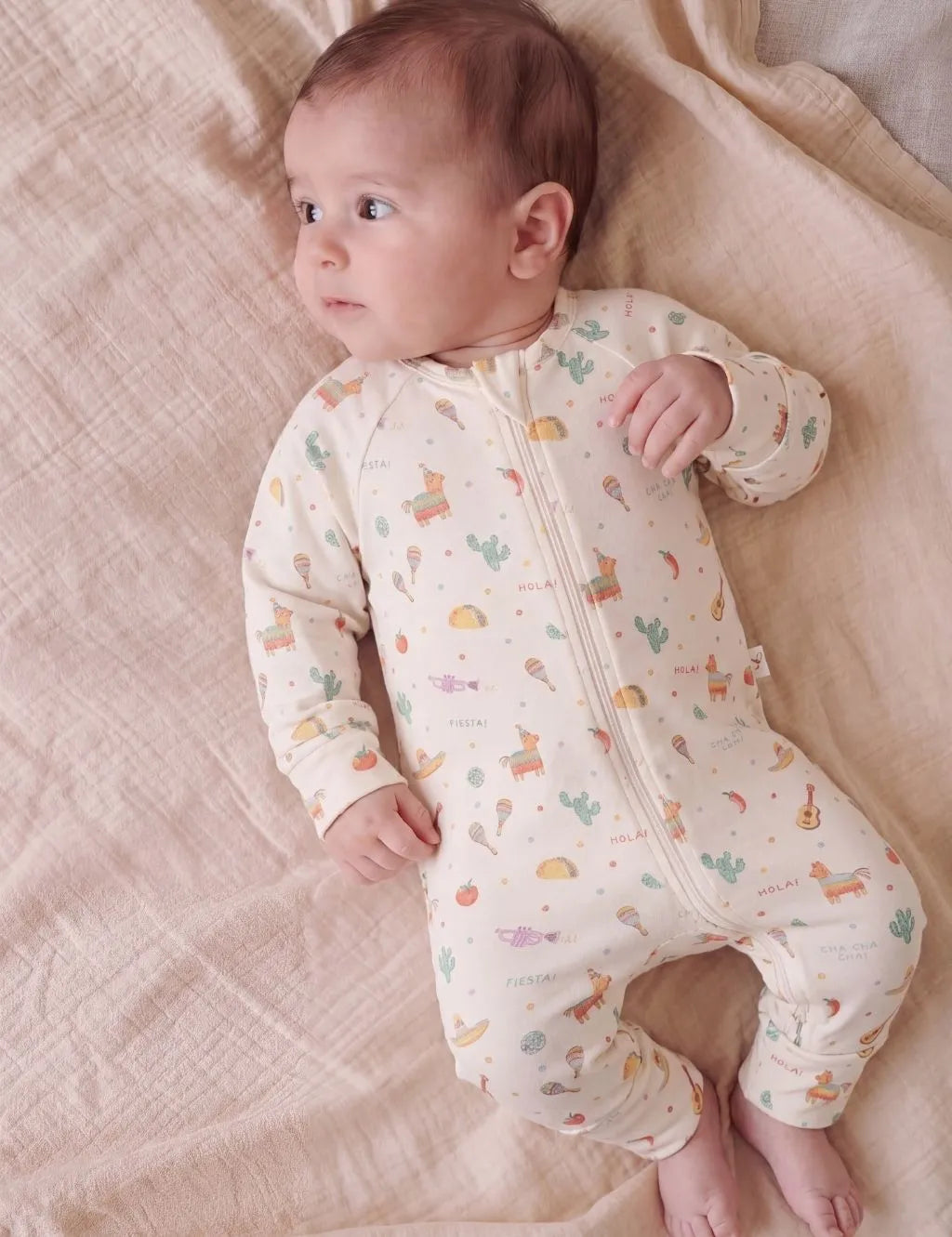 Organic Cotton Baby Romper – Pinata Print