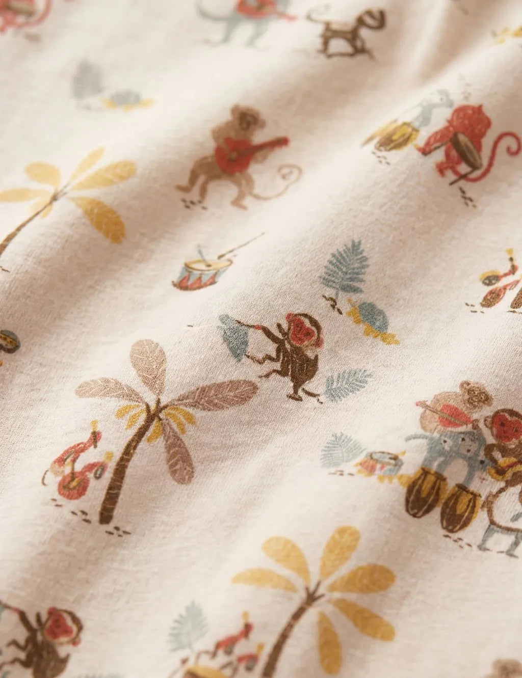 Organic Cotton Jungle Jamboree Print Baby Romper