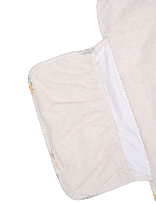 Beige Animal Print Quilted Cotton Baby Changing Mat