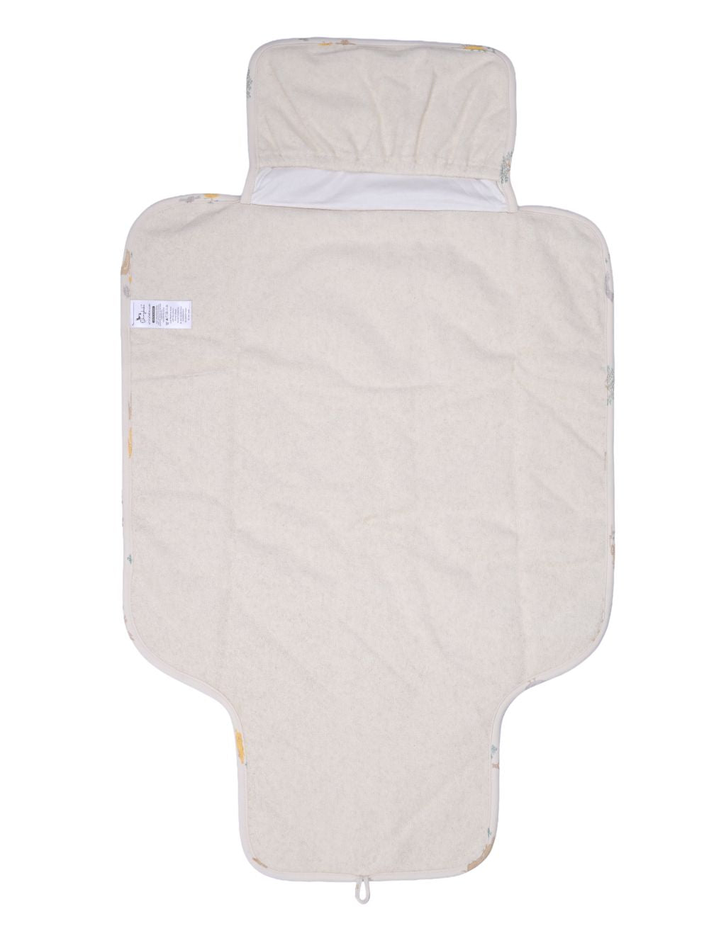 Beige Animal Print Quilted Cotton Baby Changing Mat