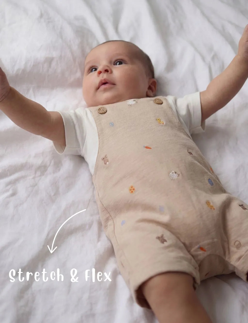Organic Cotton Baby Dungaree Set Animal Print