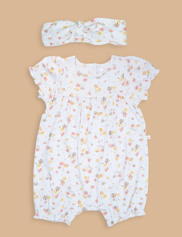 Shortie Growsuit & Floral Headband