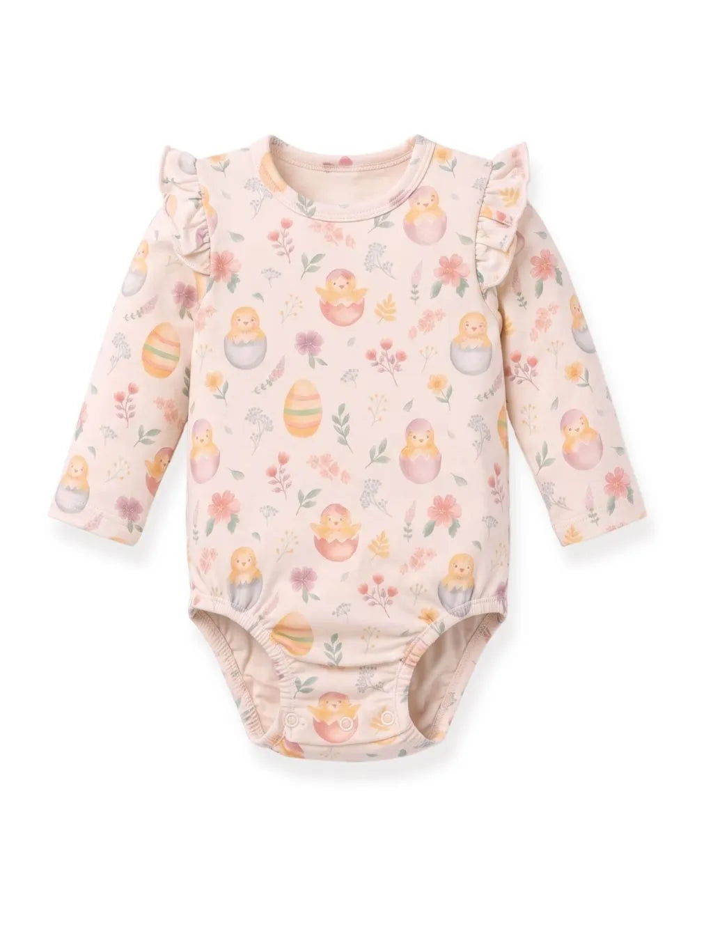 Organic Cotton 3-Piece Bodysuit Set - Hatchlings Print