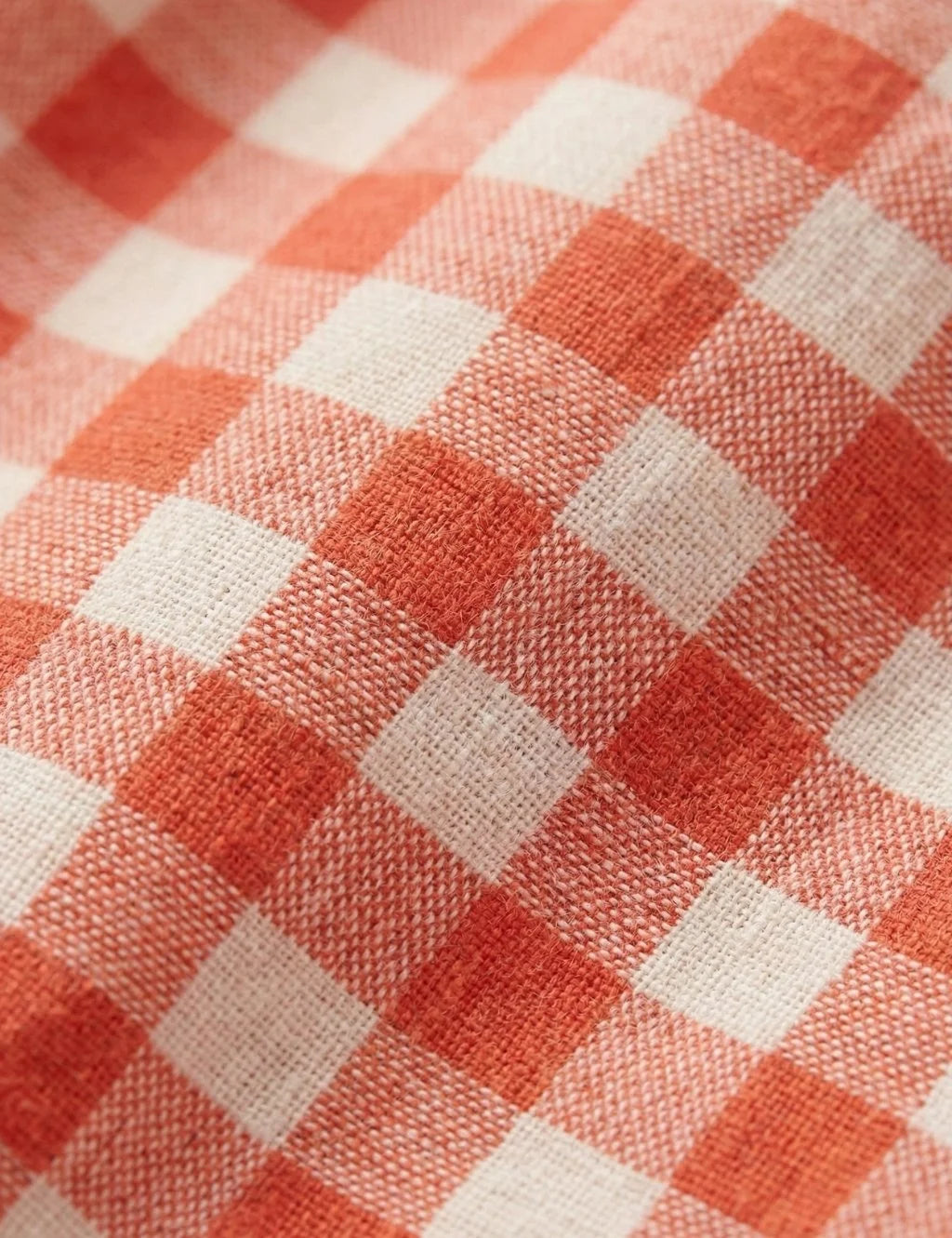 Stylish Baby Girl Checkered Dress with Hairclip - Organic Linen Cotton