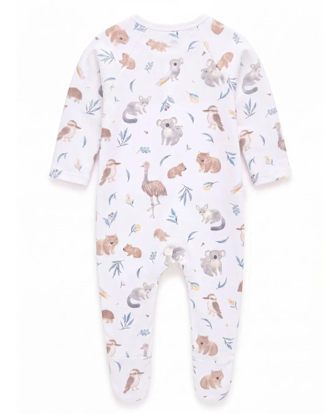 Organic Cotton Eucalyptus Zipper Romper