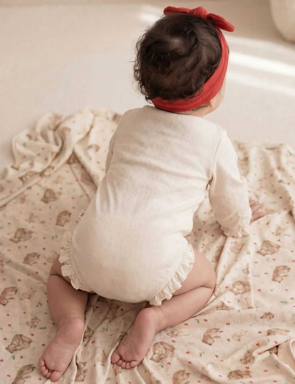 Baby Girl Organic Cotton Heart Bodysuit Set