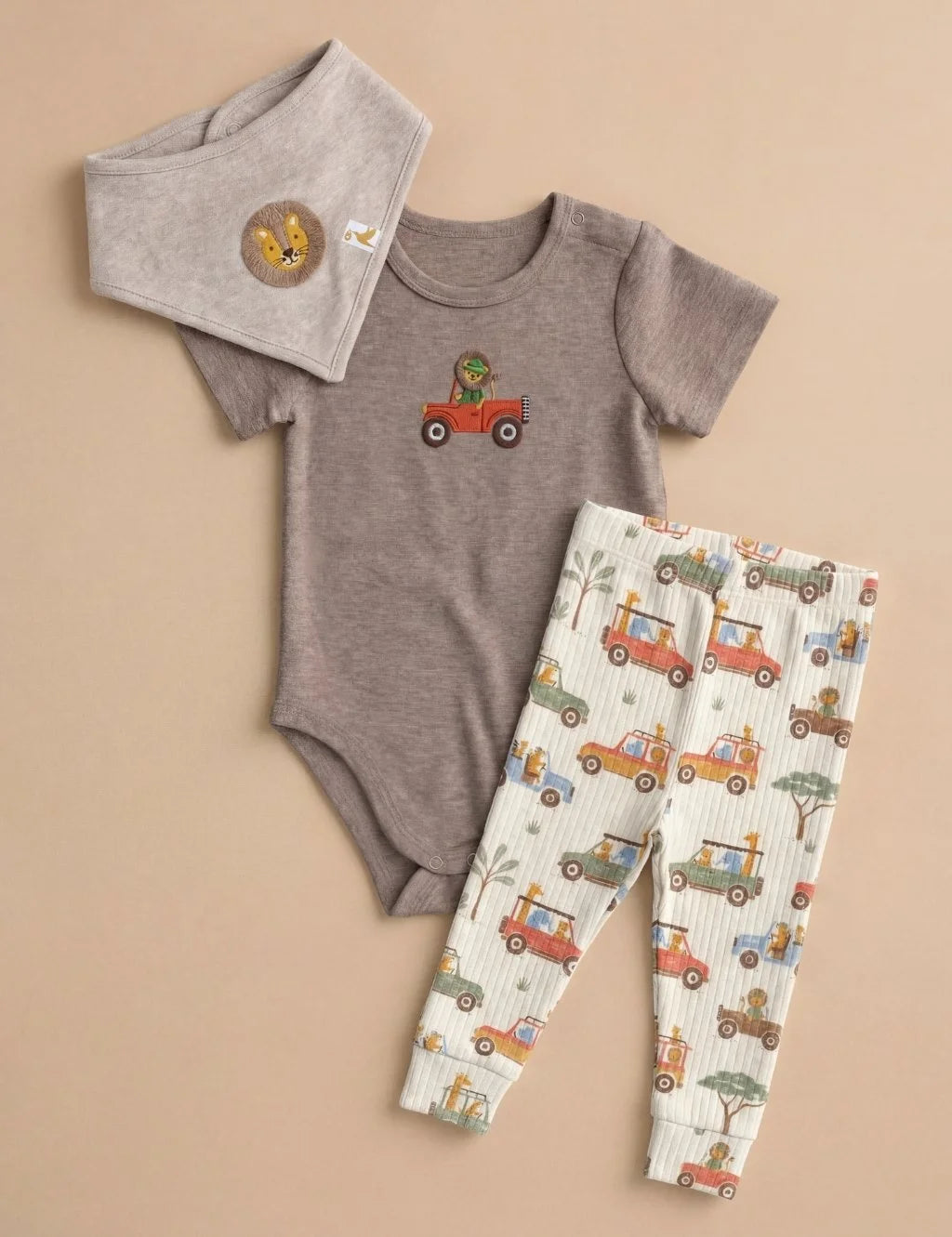 Organic Cotton Gentle Lion Baby Set