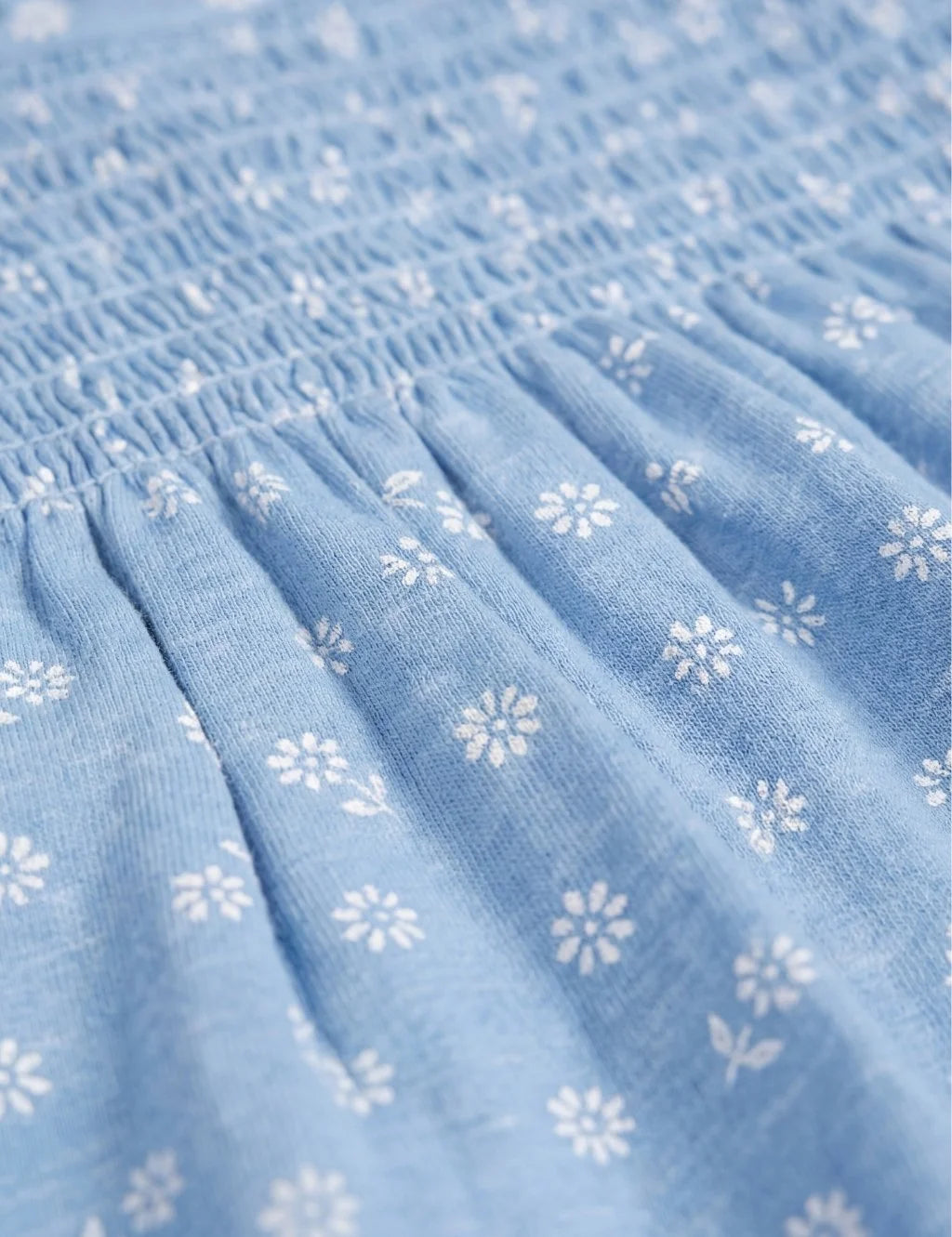 Organic Cotton Daisy Bloom Chambray Dress  with Panty