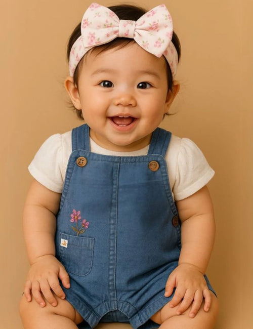 Organic Cotton Floral Chambray Set - ohmybebe