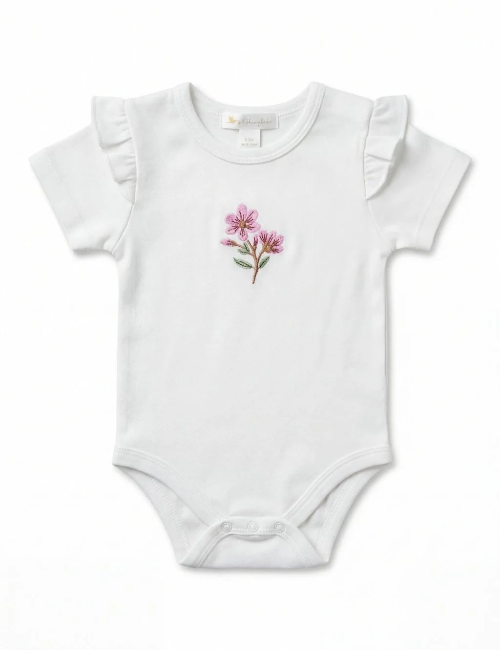 Organic Cotton Baby Ruffle Bodysuit Outfit
