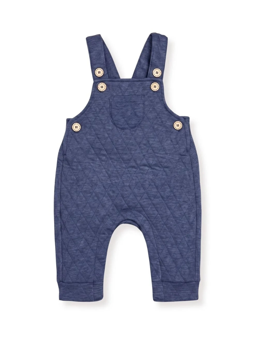 Organic Cotton Quilted Dungaree Set - Wale Print