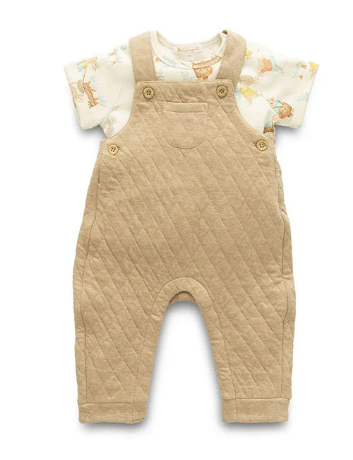 Bunny Tee with Quilted Dungaree – Baby Girl Outfit
