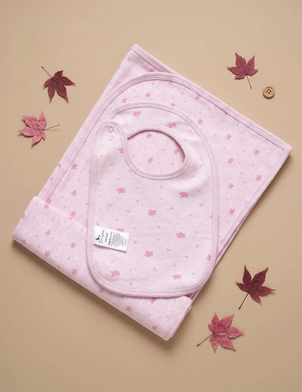 Organic Cotton Newborn Gift Set for Baby Girls - Pink