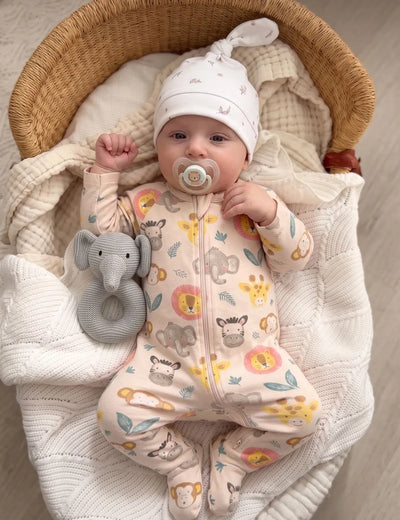 OhMyBebe Little Savanna Zip Growsuit