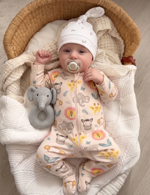 OhMyBebe Little Savanna Zip Growsuit