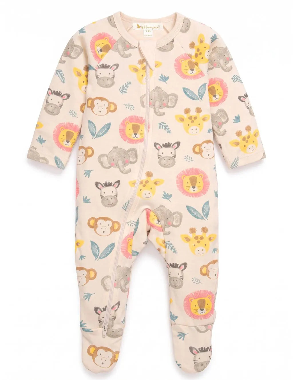 OhMyBebe Little Savanna Zip Growsuit