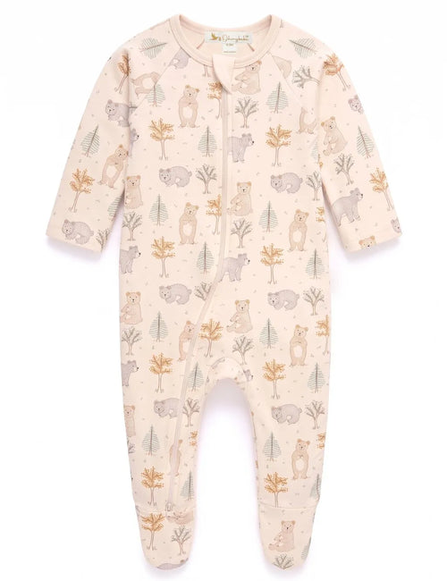 Ohmybebe Roaming Bears Zip Growsuit