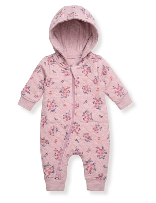 Dusk Posie Quilted Hooded Zipper Romper