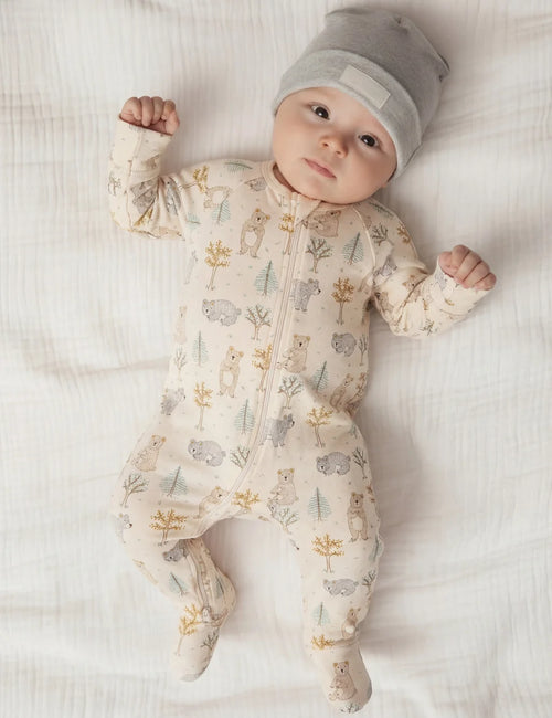 Ohmybebe Roaming Bears Zip Growsuit