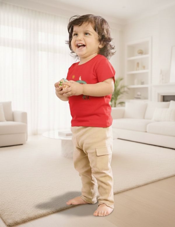 Organic Cotton Tee with Track pant (Cozy Adventure Set)