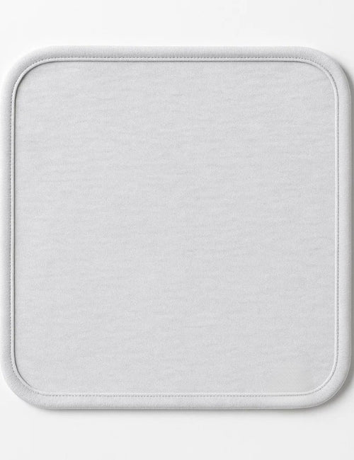 Organic Cotton 3-Piece Washcloth Set (10x10 inches) – Blue/White/Grey Combo