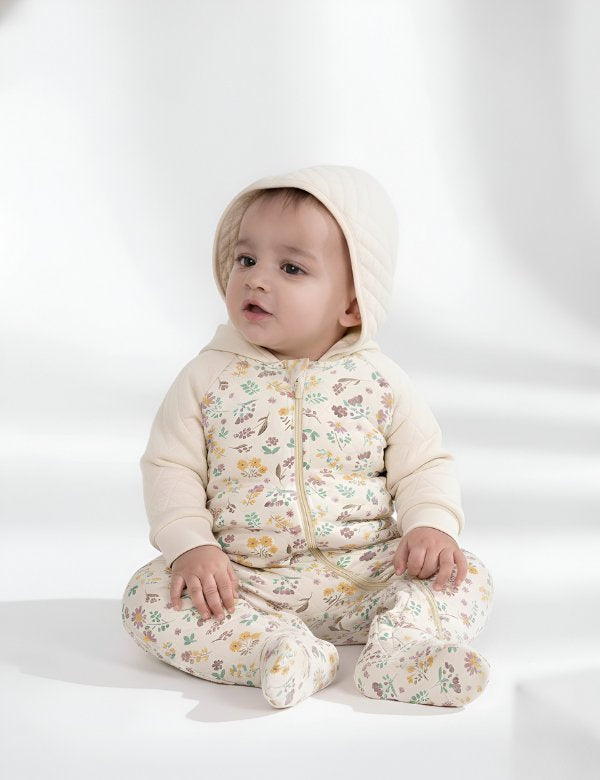 Organic Cottage Garden Baby Cloud Romper