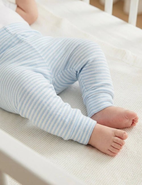 Organic Cotton Baby leggings 2 pack (Blue and Grey)