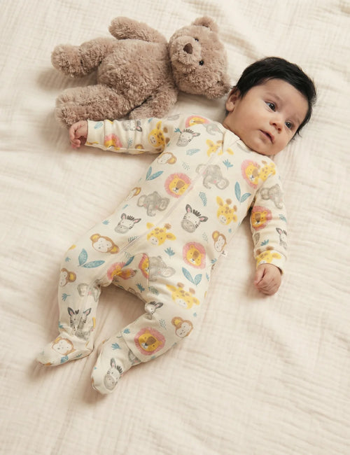 OhMyBebe Little Savanna Zip Growsuit