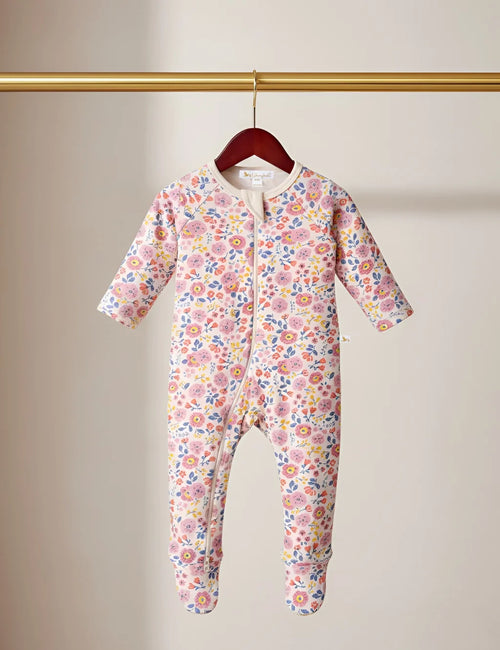 Ohmybebe Pansy Bloom Organic Growsuit
