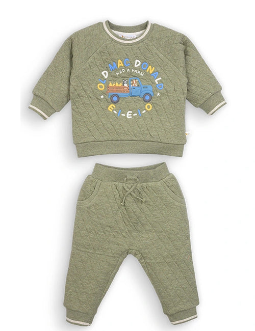 Old MacDonald Organic Quilted Co-ord Set – Green