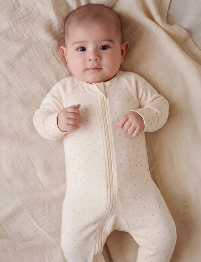 Ohmybebe Peach Mini Spot Growsuit