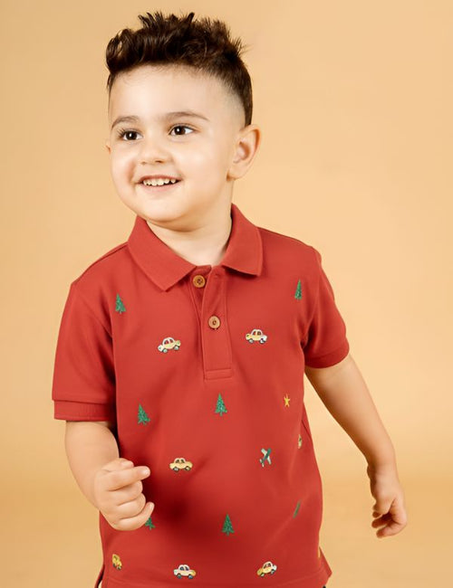Travel Embroidered Polo Shirt